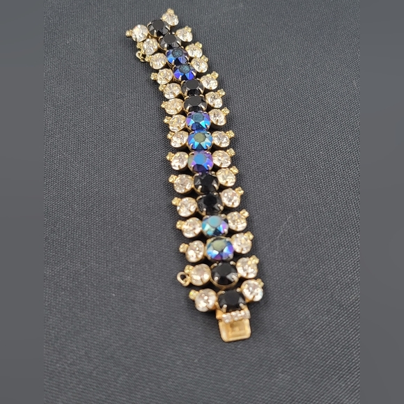 Vtg Hobe rhinestone bracelet - Picture 6 of 10